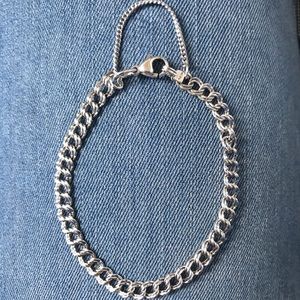 James Avery Light Double Curb Charm Bracelet